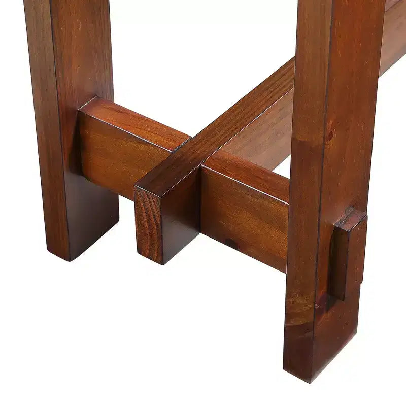 52'' Farmhouse Fluted Console Table with Storage Drawers and Solid Wood Legs for Living Room and Hallway , Cherry