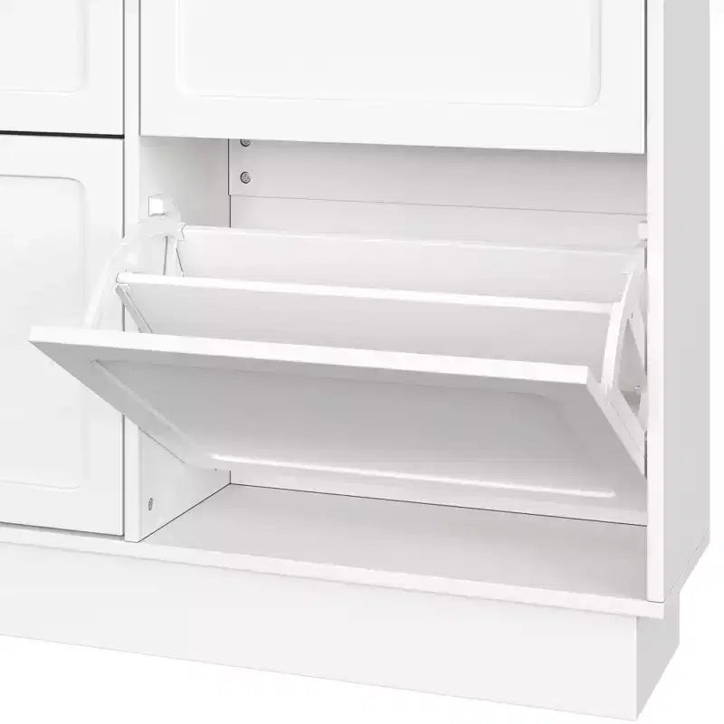 Narrow Shoe Cabinet , Shoe Cabinet with 6 Flip Drawers and Adjustable Shelf , Shoe Storage for Entryway , Living Room , Hallway