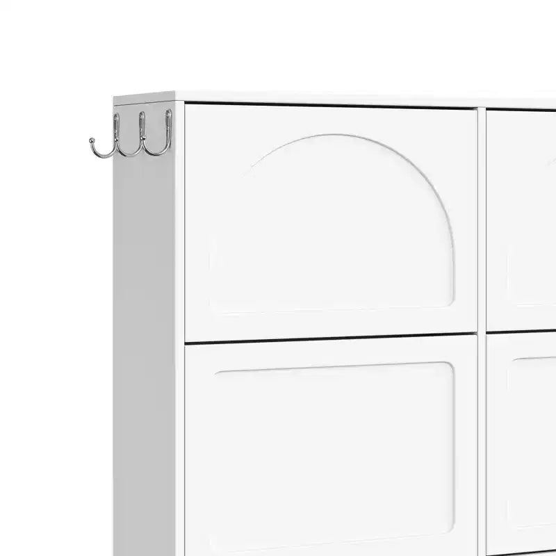 Narrow Shoe Cabinet , Shoe Cabinet with 6 Flip Drawers and Adjustable Shelf , Shoe Storage for Entryway , Living Room , Hallway