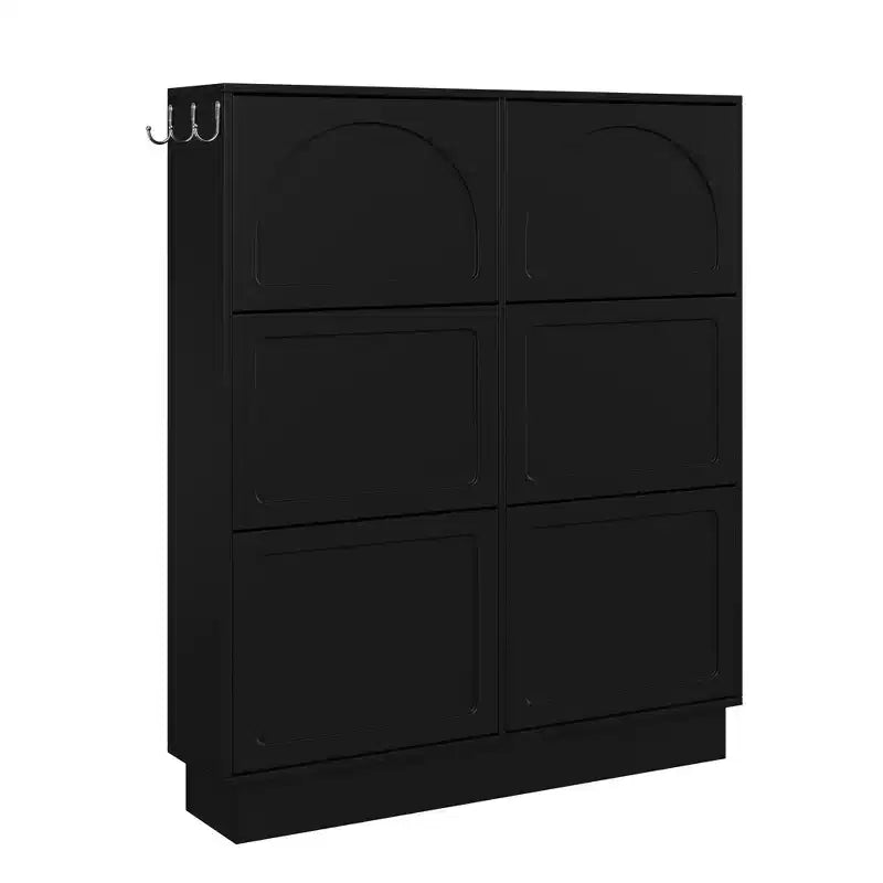 Narrow Shoe Cabinet , Shoe Cabinet with 6 Flip Drawers and Adjustable Shelf , Shoe Storage for Entryway , Living Room , Hallway