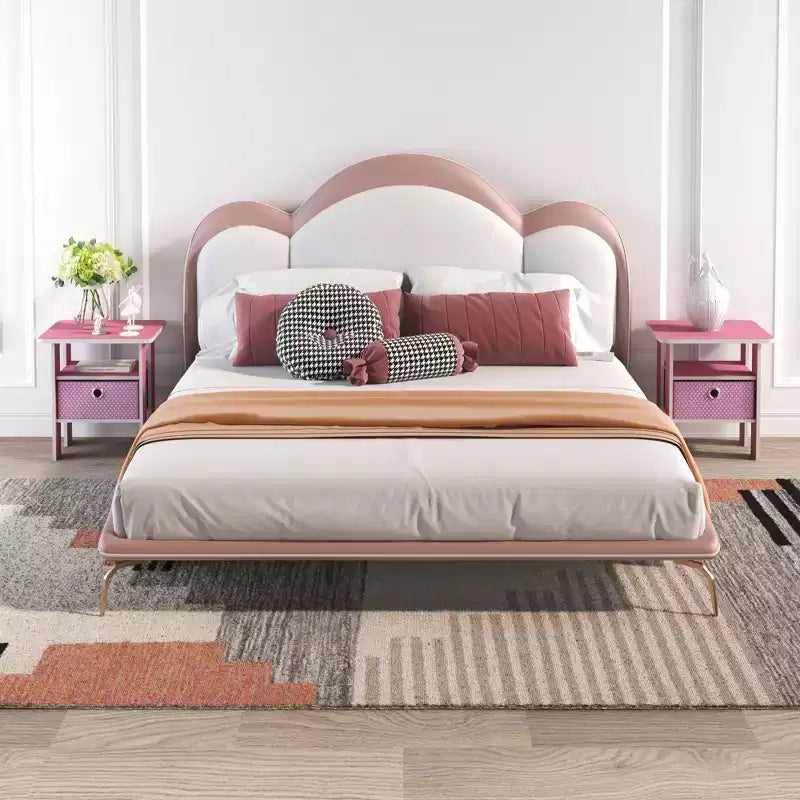 1PC Modern Bedside End Table Nightstand with Removable Drawer & Open Shelf