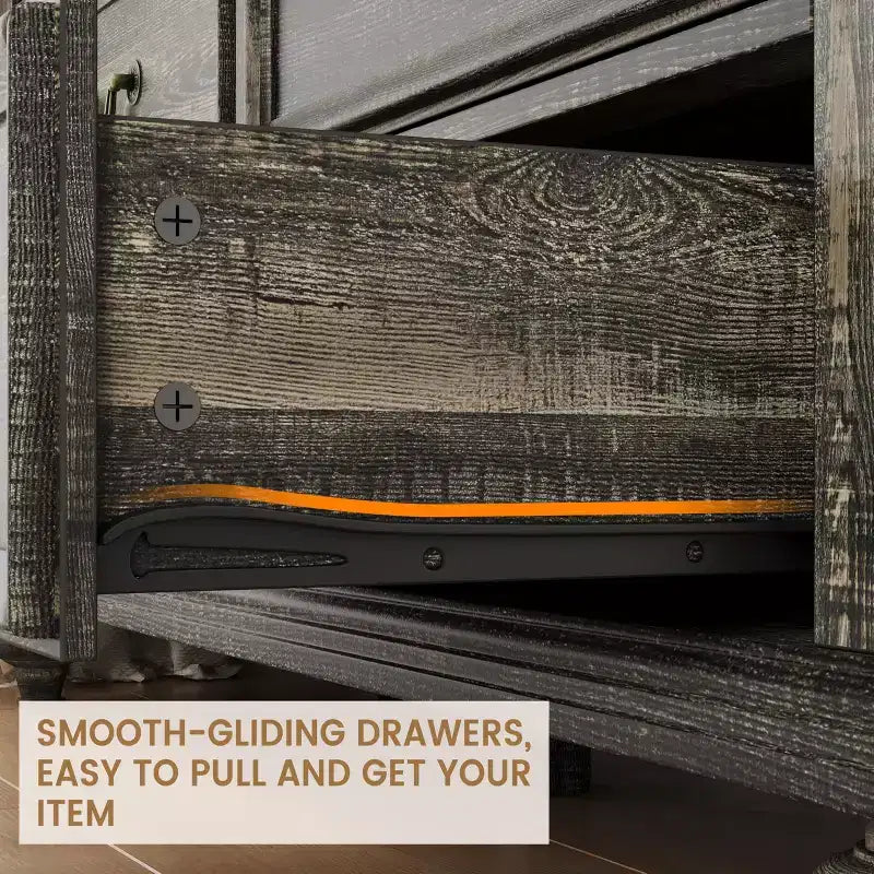 47 Wide 9 - Drawer Dresser Farmhouse Chest for Bedroom & Living Room Storage