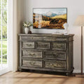 47 Wide 9-Drawer Dresser  Farmhouse Chest for Bedroom & Living Room Storage