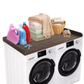 Washer Dryer Countertop, 54x27.5 Inches Waterproof Wood Laundry Topper - Edge Railing, Non-Slip for Laundry Room Organization