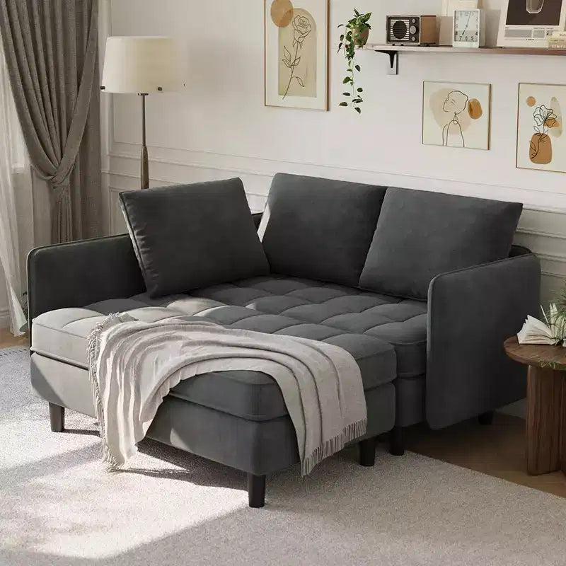 Modern Reversible 3 - Seat Sofa , Convertible Sectional Couch , L - Shaped Storage Sofa , Space - Saving for Living Room