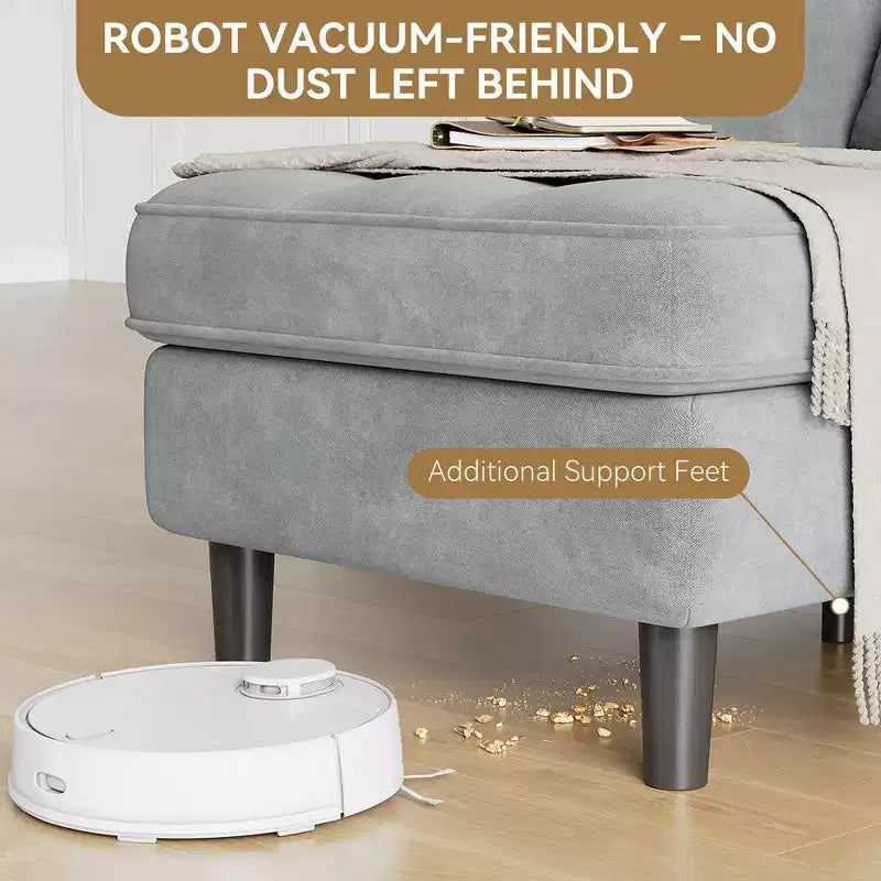 Modern Reversible 3 - Seat Sofa , Convertible Sectional Couch , L - Shaped Storage Sofa , Space - Saving for Living Room