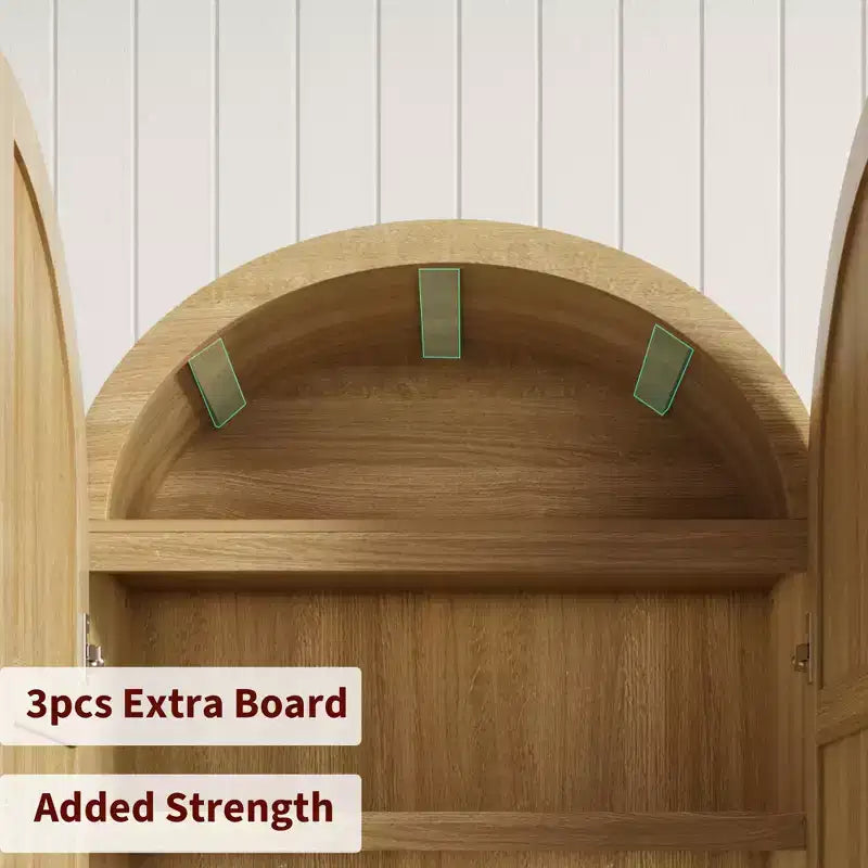 Kitchen Pantry , 72 High Arched Kitchen Pantry Cabinet , Wooden Multipurpose Country Style Cabinet with Drawers , Modern Farmhouse Style Cabinet