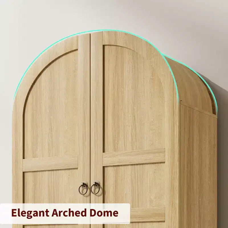 Kitchen Pantry , 72 High Arched Kitchen Pantry Cabinet , Wooden Multipurpose Country Style Cabinet with Drawers , Modern Farmhouse Style Cabinet