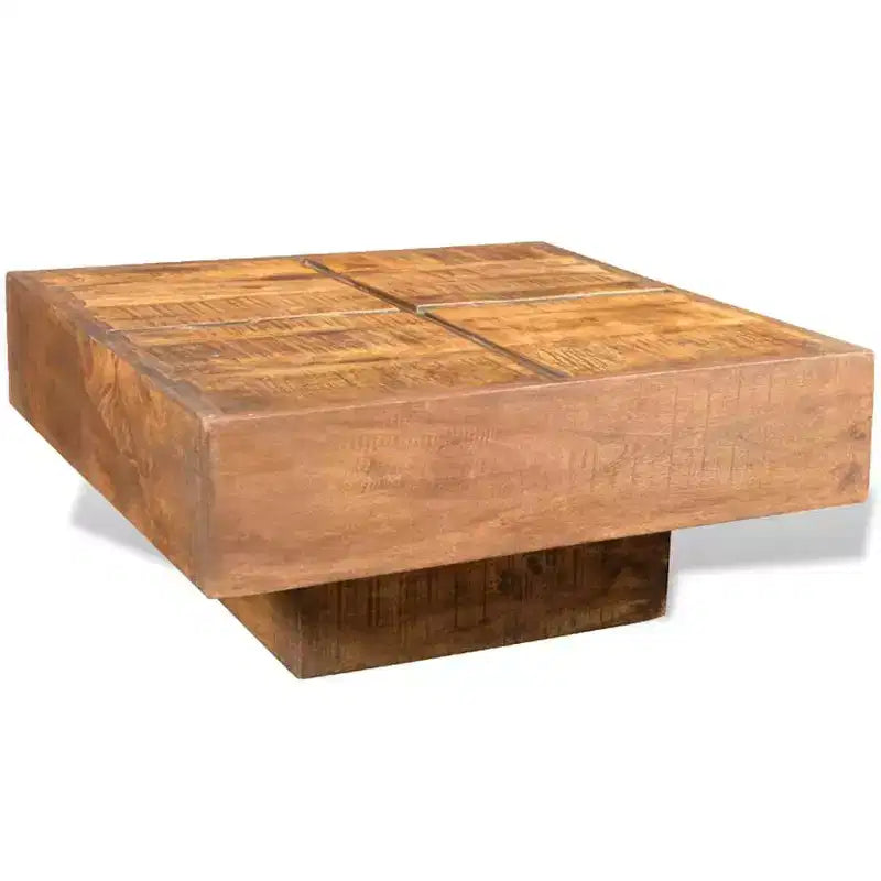 Coffee Table Brown Solid mango wood Small Durable Coffee Table