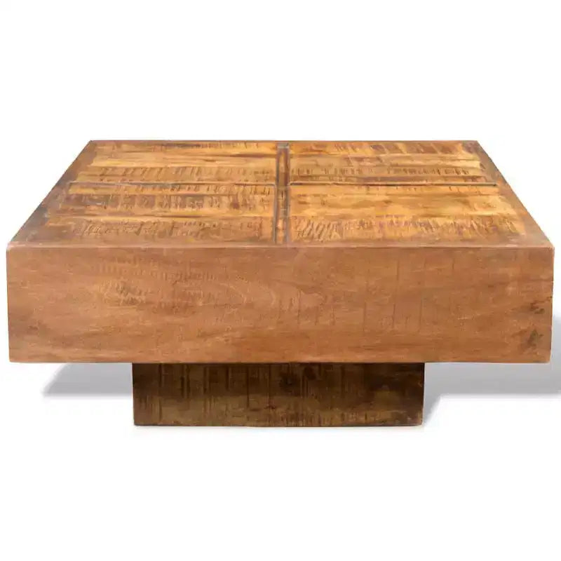 Coffee Table Brown Solid mango wood Small Durable Coffee Table