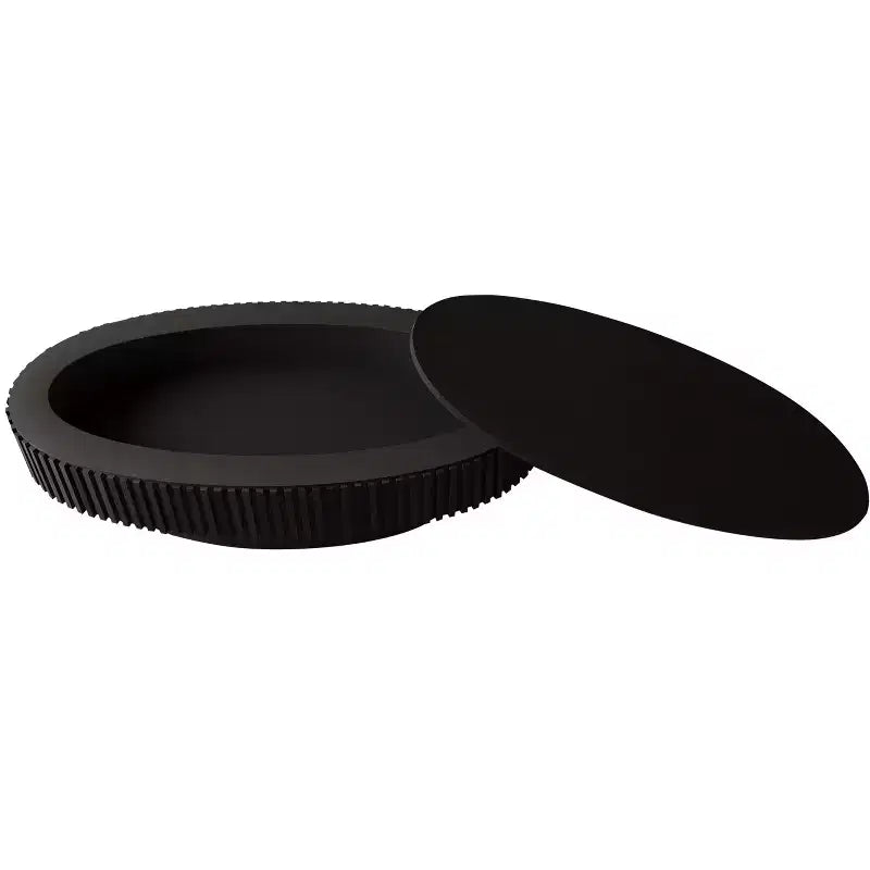 Oval Coffee Table with Storage , Modern Wood Center Table for Living Room , Black