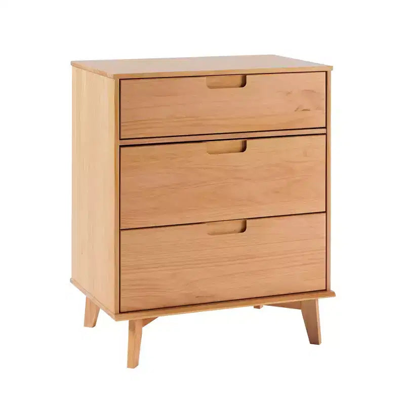 Mid - Century Modern Wood 3 - Drawer Dresser - Walker Edison