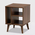 Sami Wood End Table Walnut - Baxton Studio