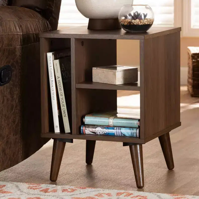 Sami Wood End Table Walnut