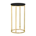 Ellias Round Side Table Black/Gold - Finch
