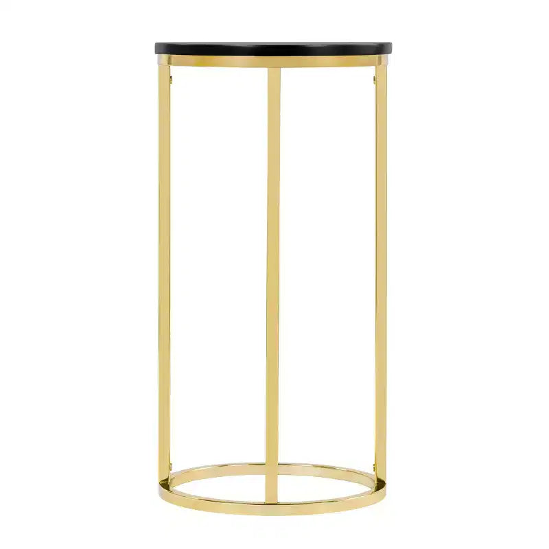 Ellias Round Side Table Black / Gold