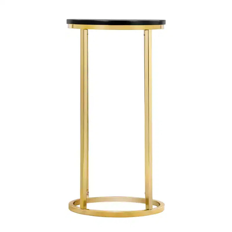 Ellias Round Side Table Black / Gold